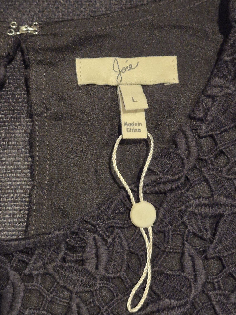 Joie Black Lace Peplum Top